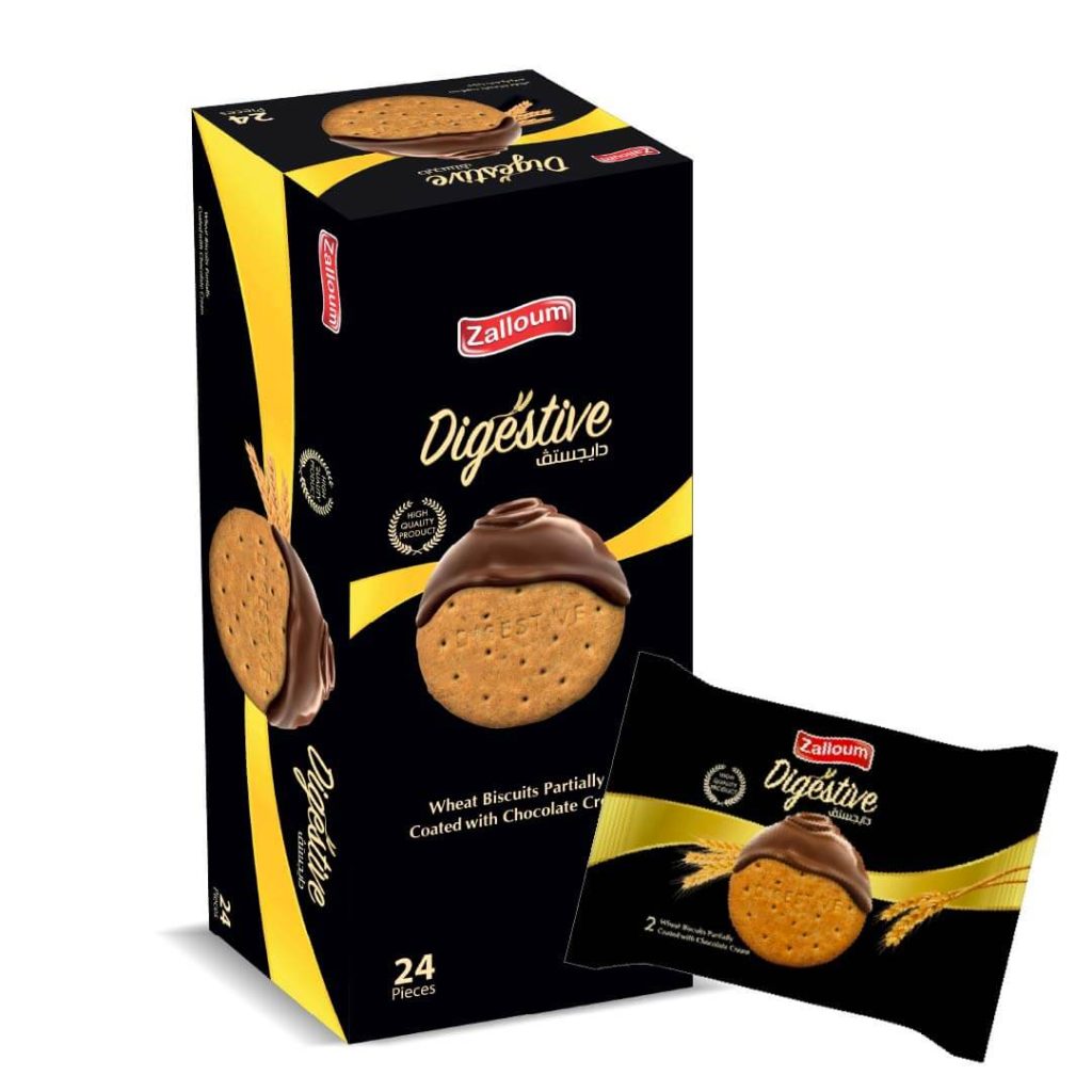 ZALLOUM WHEAT BISCUITS PARTIALLY COATED WITH CHOCOLATE CREAM – CANDY & SNACKS – 24CT BOX – [MSRP: $.75 EACH]