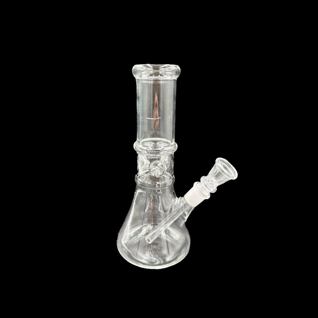 CLEAR CLASSIC – GLASS WATER PIPE – 8-INCH – ROUND BASE – STRAIGHT NECK – 1CT – GB-RBSN-08-200G – [MSRP: $11.50]