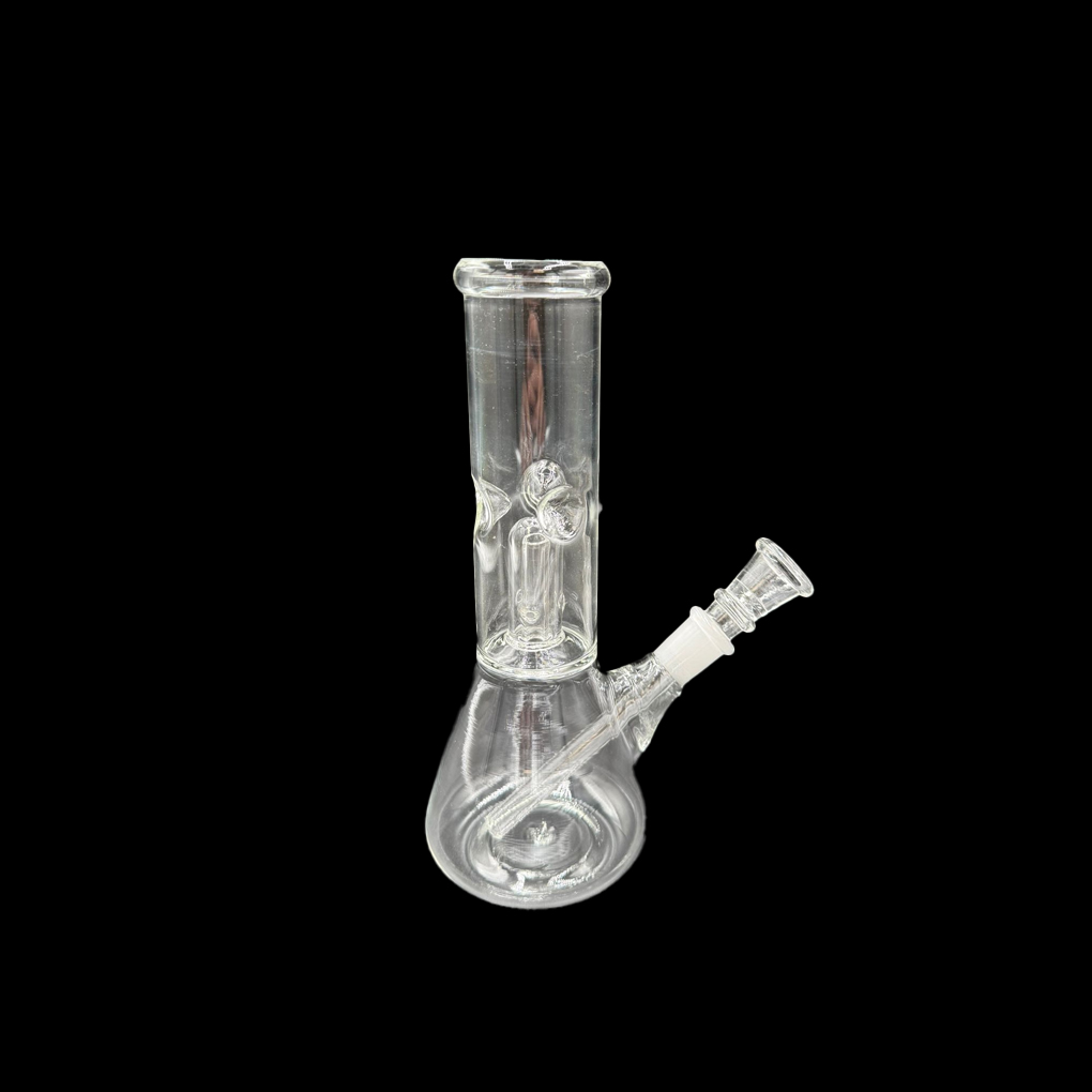 CLEAR CLASSIC – GLASS WATER PIPE – 8-INCH – BEAKER BASE – PERCOLATOR – 1CT – GB-CBKP-08-200G – [MSRP: $8]