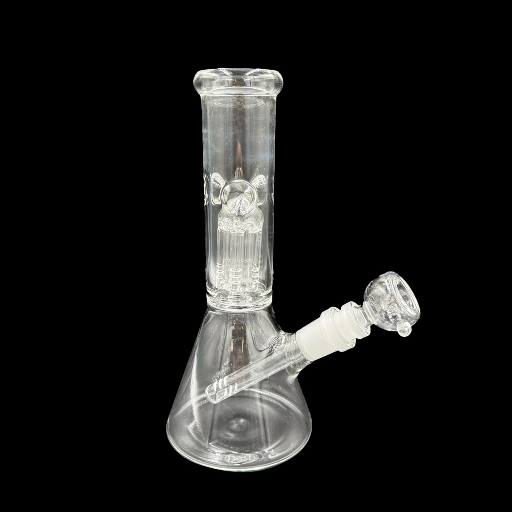 CLEAR CLASSIC – GLASS WATER PIPE – 8-INCH – THICK BASE – BEAKER – 300G – 1CT – GB-CBKT-08-300G – [MSRP: $19.50]