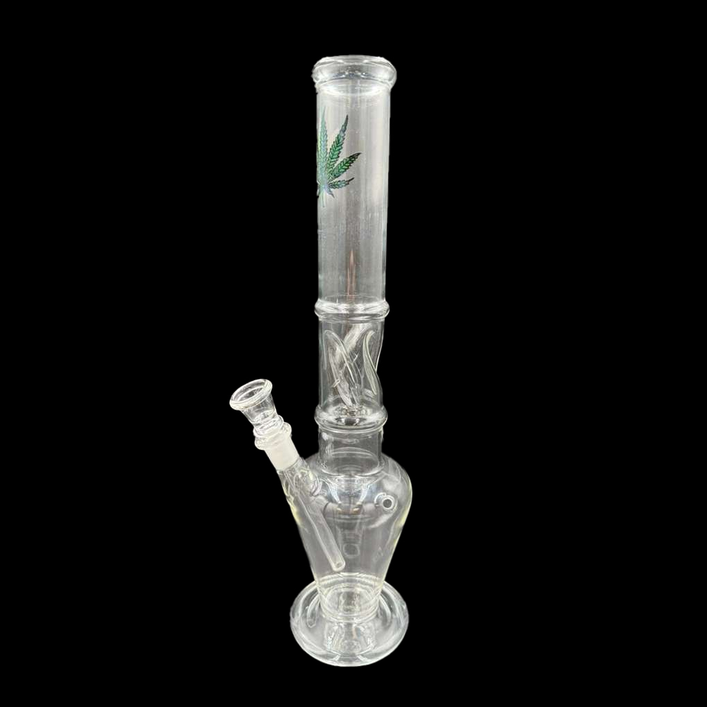 CLEAR CLASSIC – GLASS WATER PIPE – 14-INCH – STRAIGHT TUBE – 300G – 1CT – GB-CSTP-14-300G – [MSRP: $20.50]