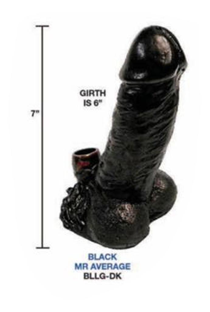 BLACK MR. AVERAGE – RESIN HAND CRAFTED LARGE WATER PIPE – 1CT – BLLG-DK – [MSRP: $29.50]