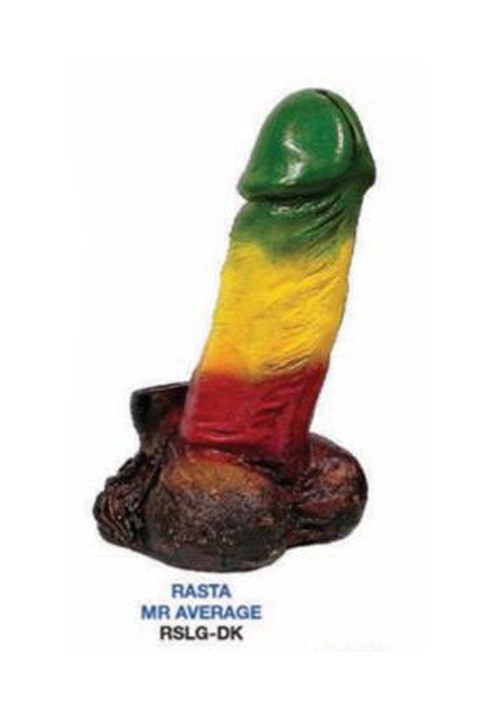 RASTA MR. AVERAGE – HAND CRAFTED – LARGE – RESIN WATER PIPE – 1CT – RSLG-DK – [MSRP: $29.50]