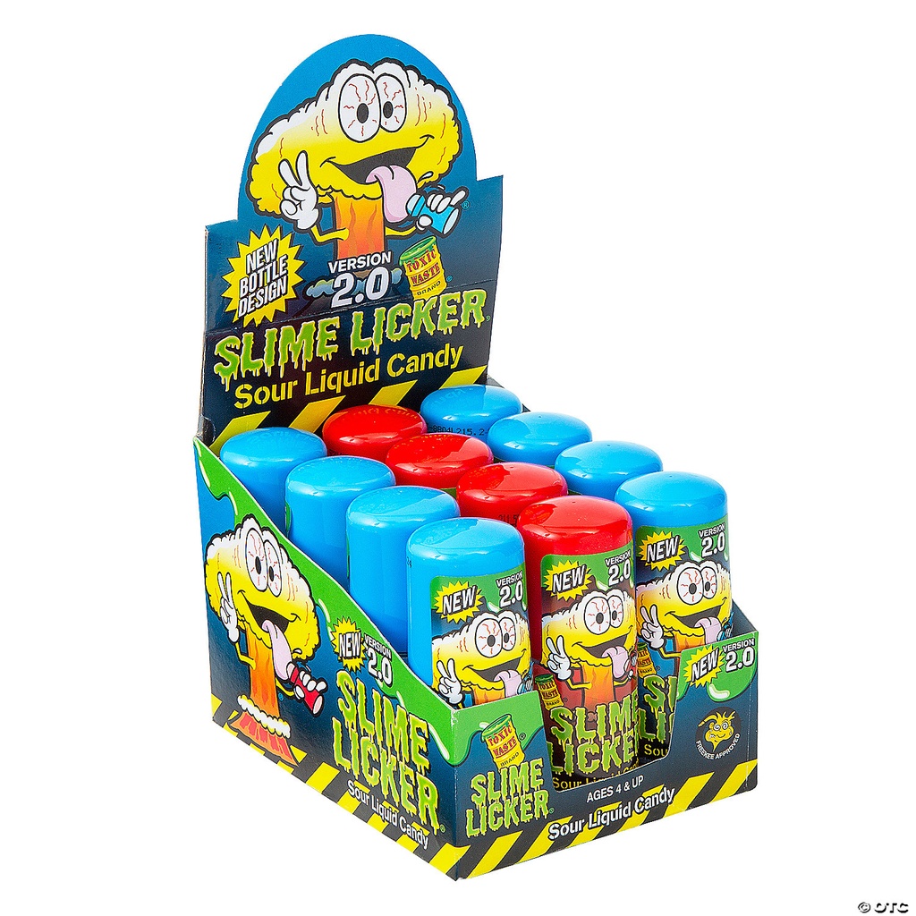 CANDY DYNAMICS – TOXIC WASTE SLIME LICKER 2.0 – CANDY & SNACKS – 2OZ – 12CT DISPLAY – [MSRP: $3.79 EACH]