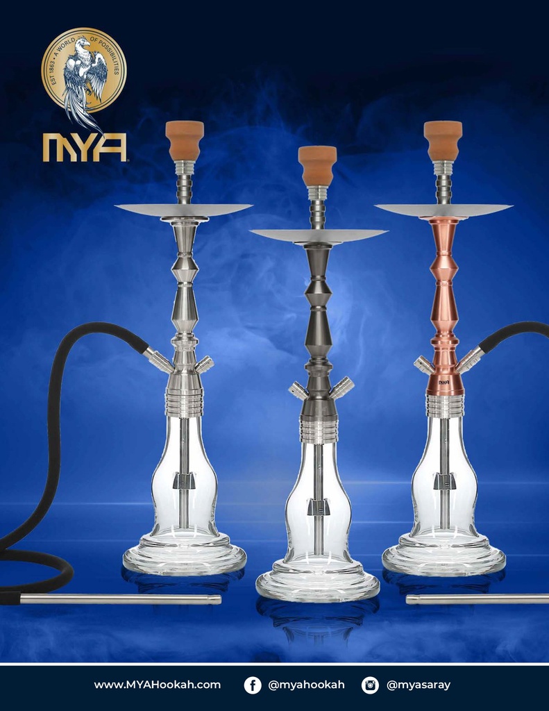 MYA – HOOKAH – DAIYA-139 SERIES – PREMIUM STEM SET – VARIOUS COLORS – 1CT – MYA-114613 – [MSRP: $150]