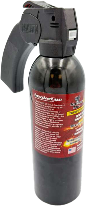 SNAKE EYE – PISTOL GRIP PEPPER SPRAY – 16OZ – 10FT DISTANCE – KNIVES & SELF DEFENSE – 1CT – TG-16OZP – [MSRP: $75]