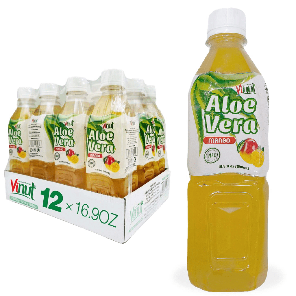 VINUT – VINUT ALOE VERA DRINK – SOFT DRINKS – 16.9OZ – 12CT CASE – [MSRP $3 EACH]
