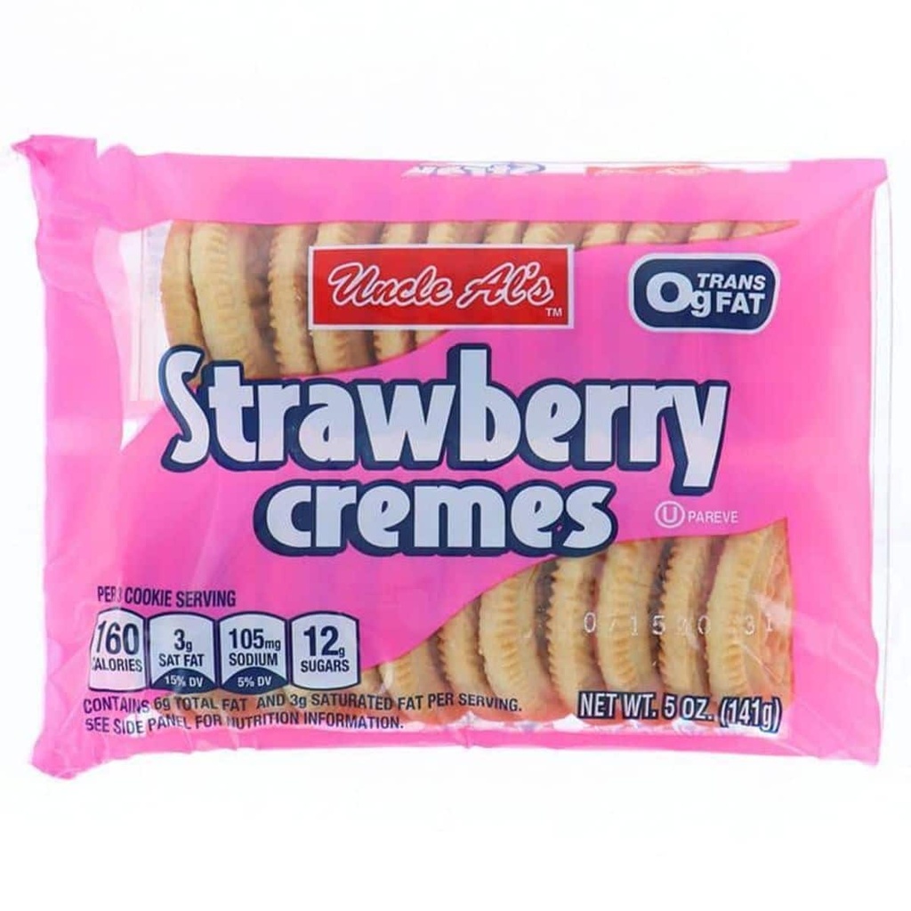 UNCLE AL'S CREMES COOKIES ASSORTED – CANDY & SNACKS – 5OZ – 12CT CASE – [MSRP: $1.99 EACH]