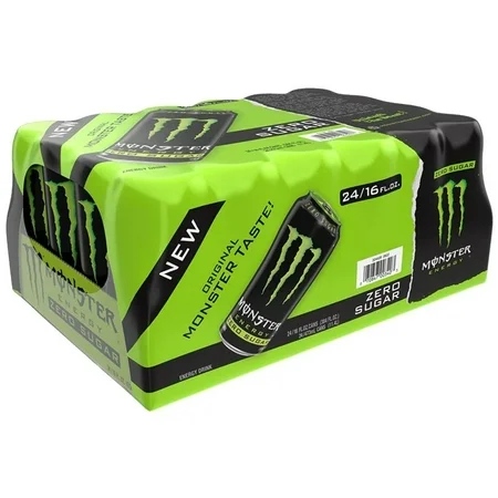 MONSTER ENERGY – ZERO SUGAR – FOOD & BEVERAGES / SOFT DRINKS – 16OZ – 24CT CASE – [MSRP: $5 EACH]