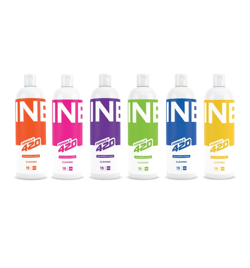 FORMULA 420 – CLEANER – GLASS ACCESSORIES – NINE9 99% ISOPROPYL ALCOHOL – 16OZ – MIXED COLORS – 1CT – 420-N9 – [MSRP: $16.50]
