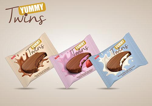 ZALLOUM TWINS COATED BISCUIT ASSORTED – CANDY & SNACKS – 27G – 11CT BOX – [MSRP: $.75 EACH]