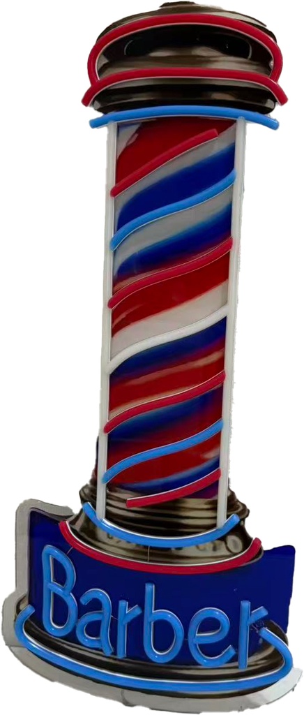 LED SIGN – "BARBER" – POLE LOGO – 24×11 – LED SIGN & OUTDOOR DISPLAY – 1CT – BARBER2 – [MSRP: $STORE USE]