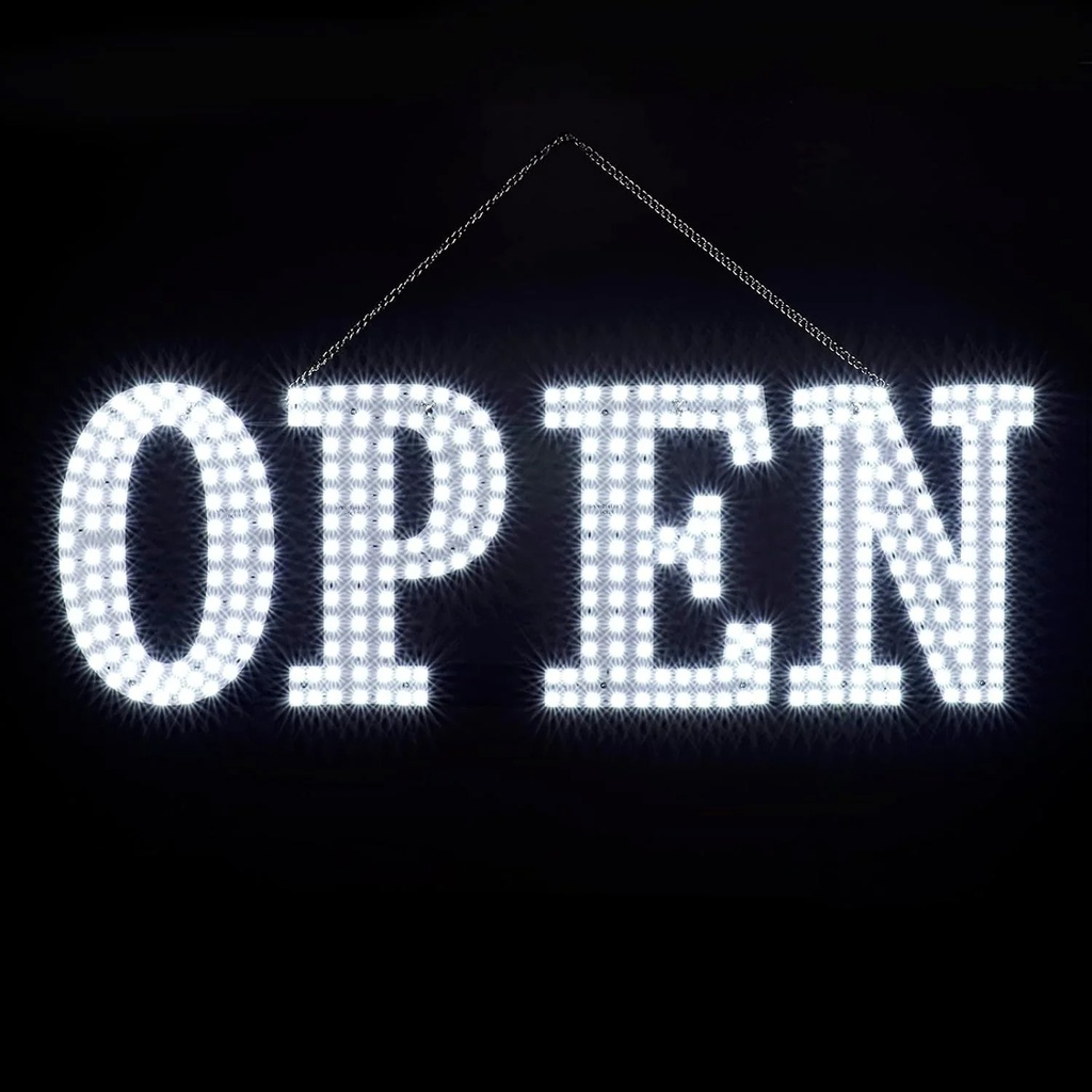 LED SIGN – "OPEN" – 14x40 – WHITE – LED SIGN & OUTDOOR DISPLAY – 1CT – OPNWHT1440 – [MSRP: $STORE USE]