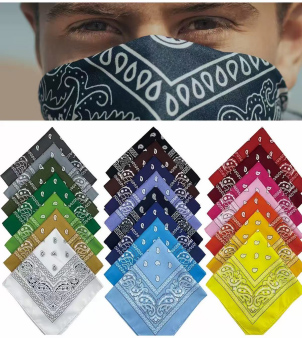 APPAREL – BANDANA – PREMIUM 100% COTTON BANDANA SCARF – UNISEX – 22X22 – 12CT/DZ – BNDMC [MSRP: $2.25 EACH]