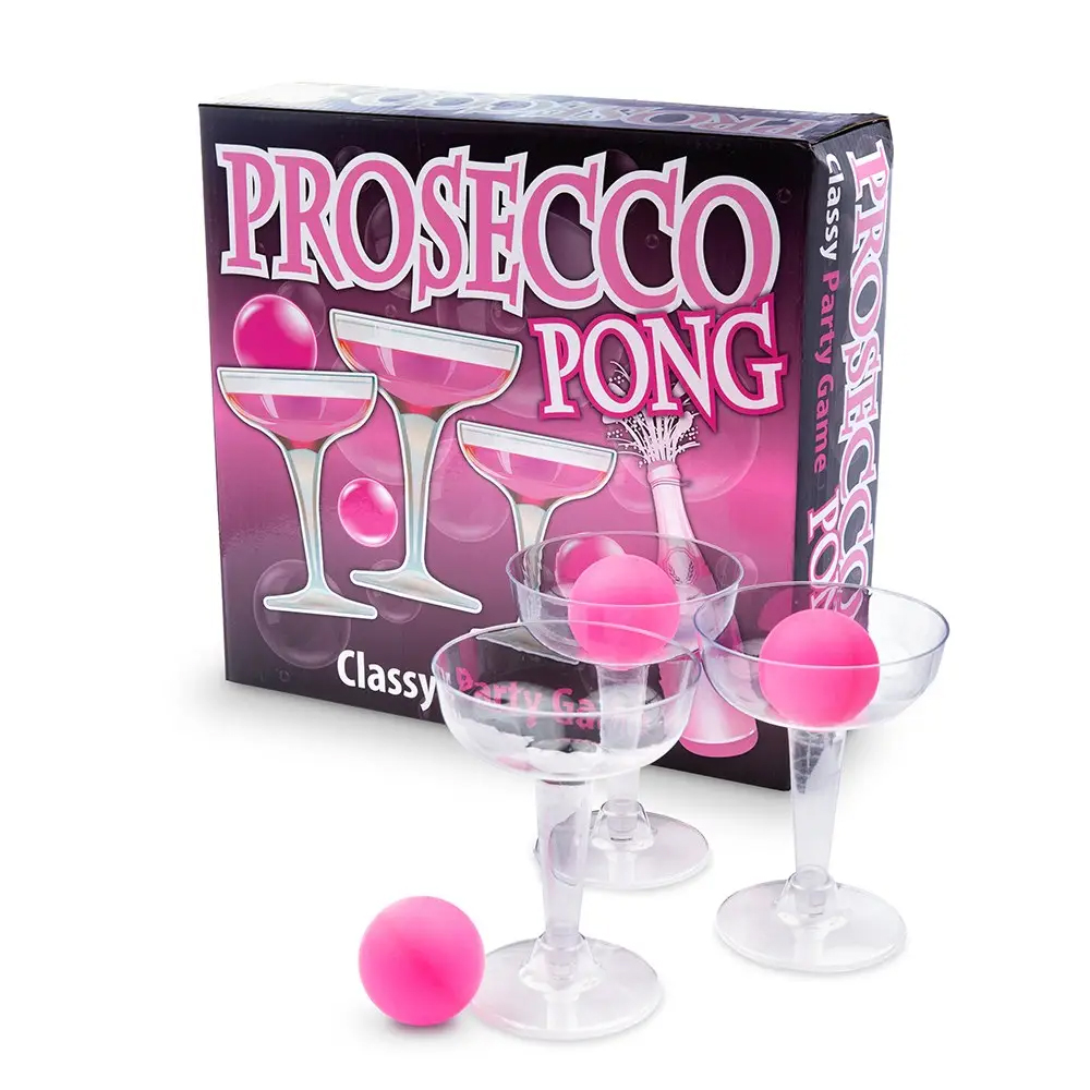 NOVELTY GAME - PROSECCO PONG CHAMPAGNE DRINKING GAME – 1CT – NOV34 [MSRP: $10]
