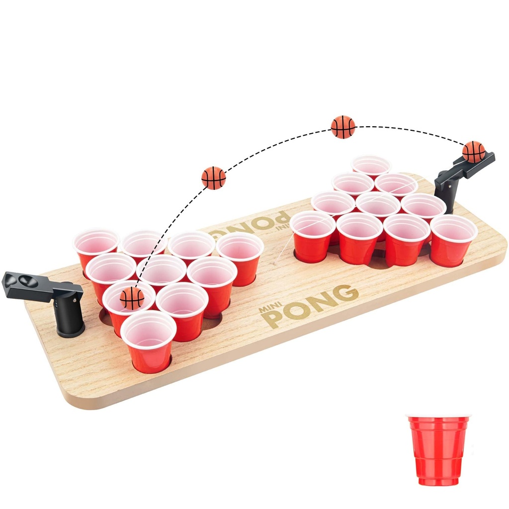 NOVELTY GAME - MINI BEER PONG TABLETOP DRINKING GAME SET – 1CT – NOV36 [MSRP: $20]