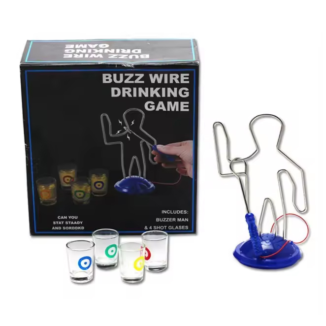 NOVELTY GAME - BUZZ WIRE DRINKING GAME PARTY ADULT SHOT GLASSES FUN DRINK - 1CT - NOV40 [MSRP: $15]