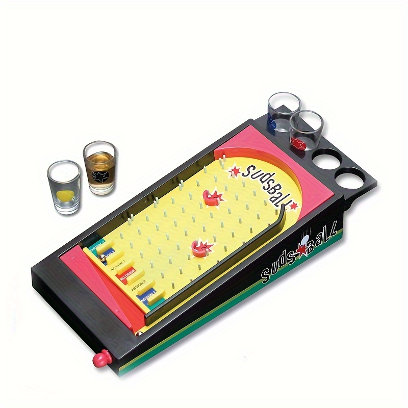 NOVELTY GAME - SUDSBALL PINBALL DRINKING GAME - PARTY SHOT GLASSES FUN DRINK - 1CT - NOV48 [MSRP: $25]