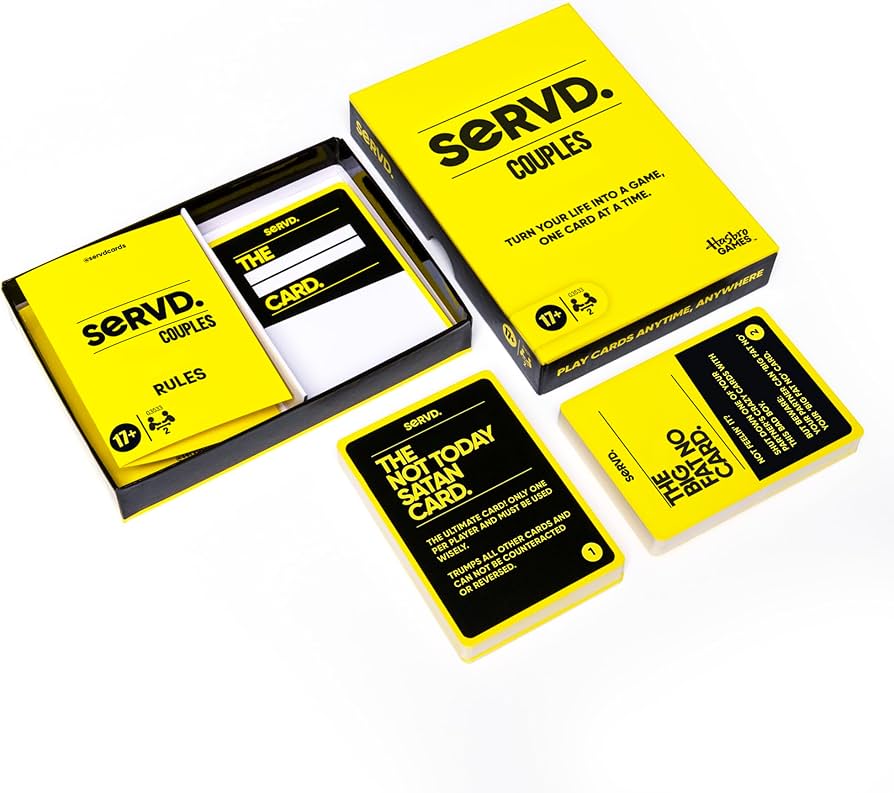 NOVELTY GAME - SERVD - HILARIOUS REAL-LIFE COUPLES CARD GAME - 6CT - NOV68 [MSRP: $5 EACH]