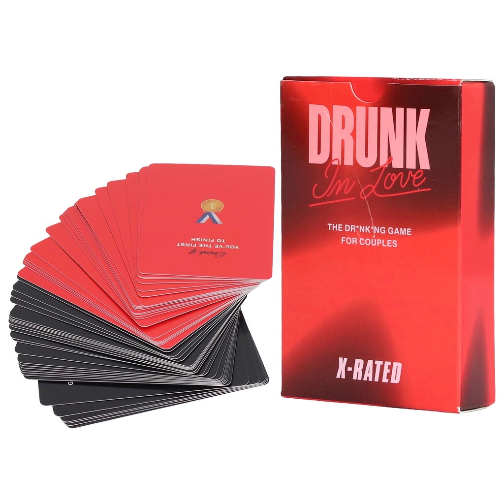 NOVELTY GAME - DRUNK IN LOVE - COUPLES ADULT PARTY DRINKING CARD GAME - 6CT - NOV71 [MSRP: $5 EACH]