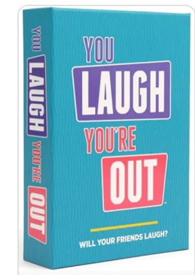 NOVELTY GAME - YOU LAUGH YOU'RE OUT - HILARIOUS FAMILY PARTY CARD GAME - 1CT - 0162T-17 [MSRP: $15 EACH]