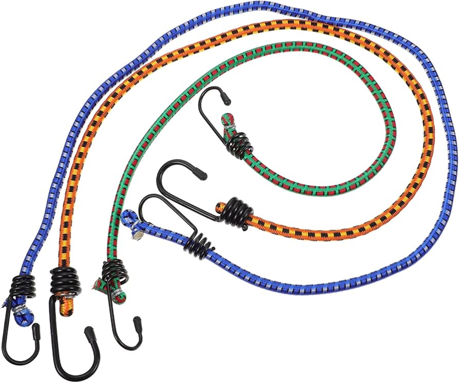 HARDWARE - 3PCS 1 METER EACH ELASTIC RUBBER  LUGGAGE STRAP -  BUNGEE CORD - 1CT - GST12 [MSRP: $2]