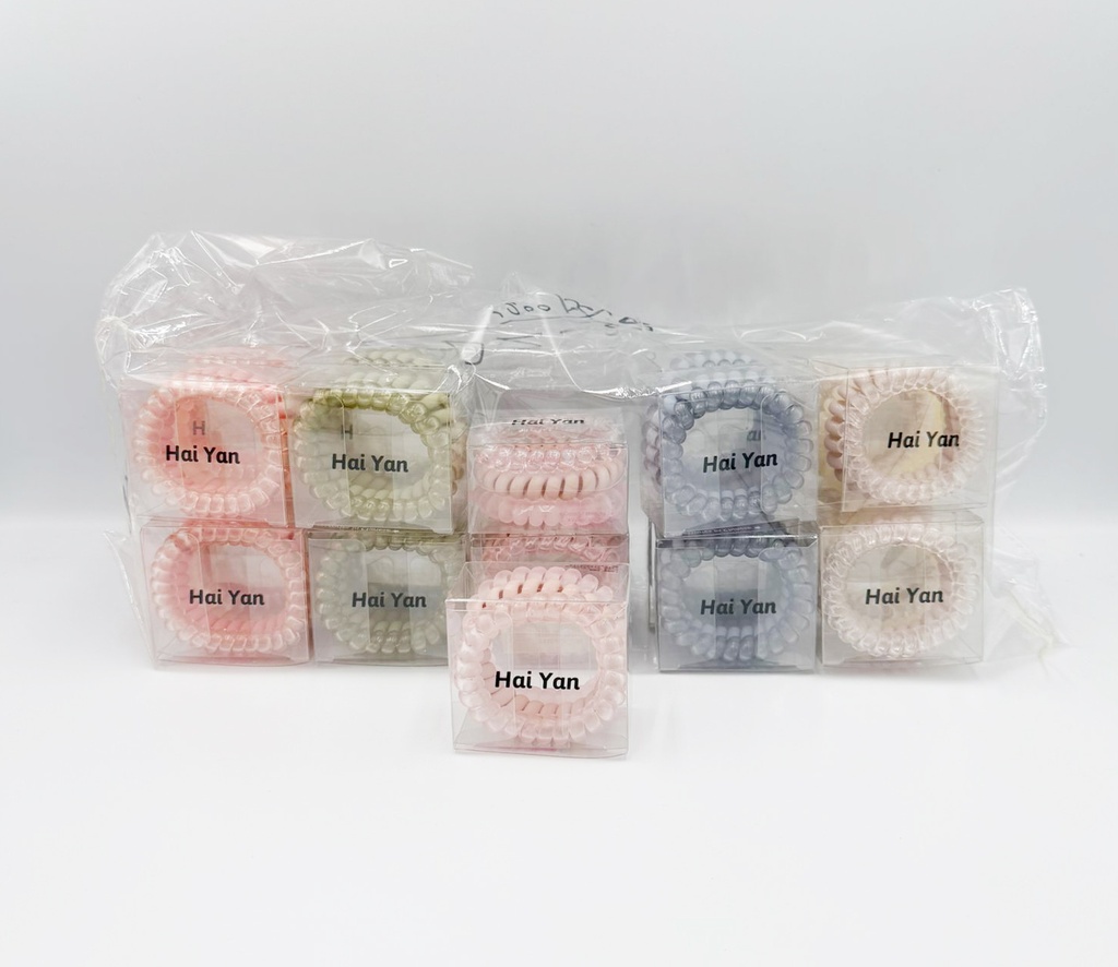 BP - HAIR ACCESSORIES SPRIAL COIL  HAIR TIE 3CT OF WATER PROOF COILS  20BX/DZ - 04-100 - [MSRP: $2.5 BX]