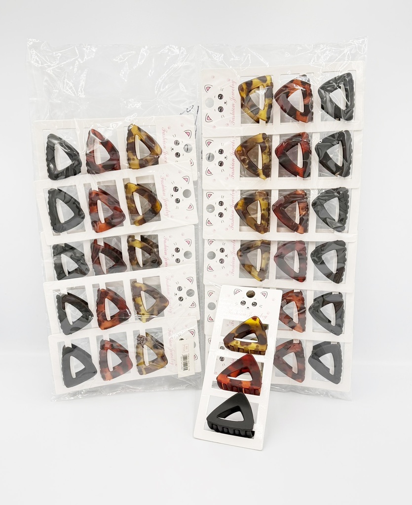 BP - HAIR ACCESSORIES (SIZE S) JAW  CLIP MIX STYLES 12CRD-6PCS/CRD - 04-162 - [MSRP: $2 CRD]