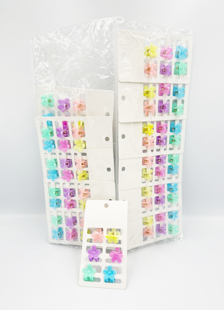 BP - HAIR ACCESSORIES (SIZE XS) JAW  CLIP MIX STYLES 12CRD-6PCS/CRD - 04-163 - [MSRP: $2 CRD]