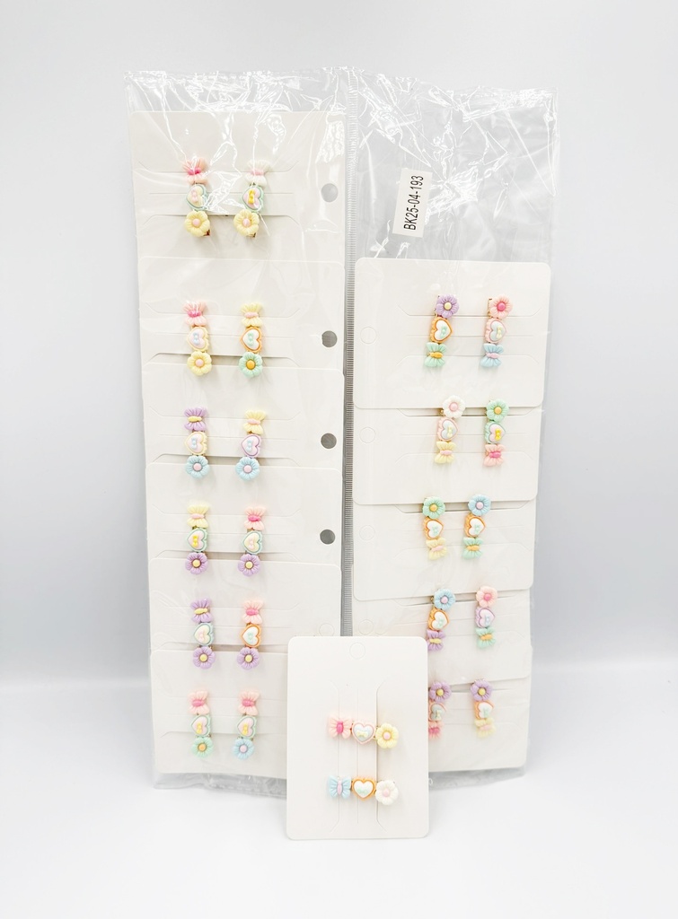 BP - HAIR ACCESSORIES MIX GATOR  CLIPS 2 MINI PER CARD STANDARD  COLORS 12CT/DZ - 04-193 - [MSRP: $.75 CT]
