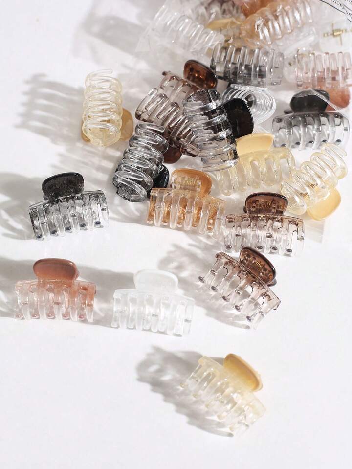 BP - HAIR ACCESSORIES MINI SNAP ON  CUFFS BEADS 15 PER BAG, COFFEE  COLORS 12BG/DZ - 04-211 - [MSRP: $.75 BG]