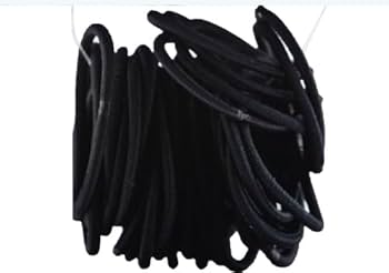 MSMP - HAIR ACCESSORIES (SIZE S) HAIR ELASTICS 56PCS/CRD BLK 12BG/DZ - 04-236 - [MSRP: $2 BG]