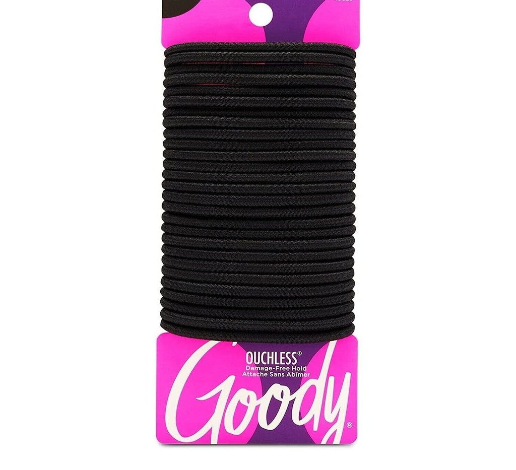 MSMP - HAIR ACCESSORIES (SIZE M) 4CM HAIR ELASTICS 10PCS/CRD BLK 12CRD/DZ - JO-B-01 - [MSRP: $2 CRD]