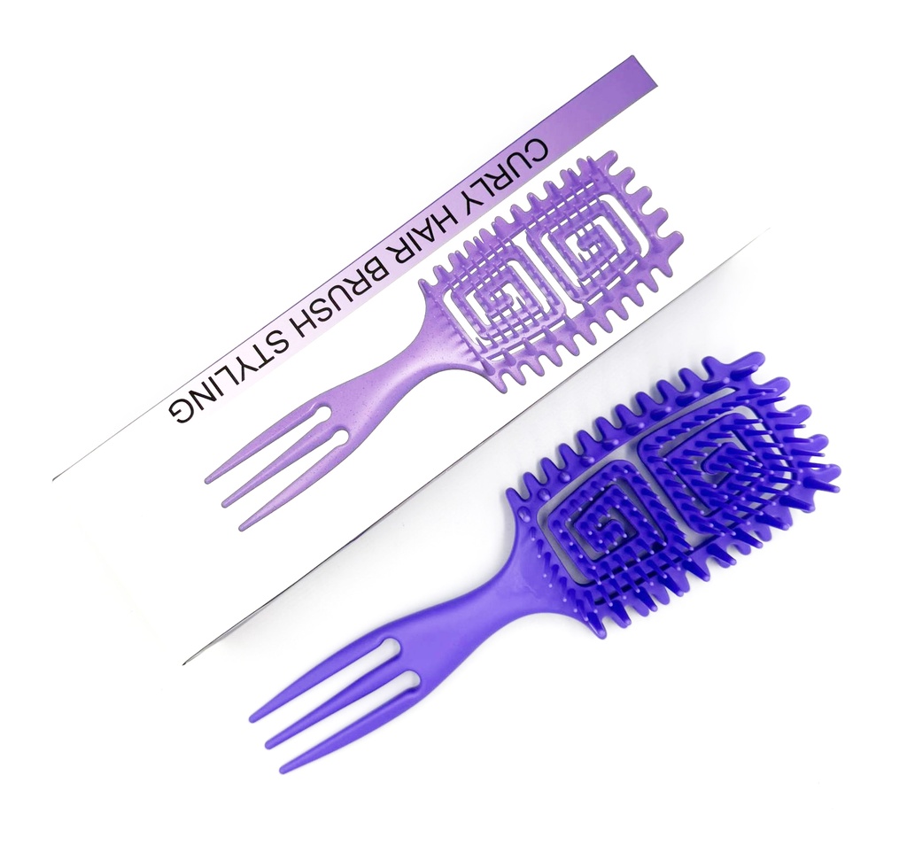 CANDY BRUSH HAIR CARE – FORK COMB & VENTED DETANGLER – WET/DRY – 1CT – 03-42 – [MSRP: $7 CT]