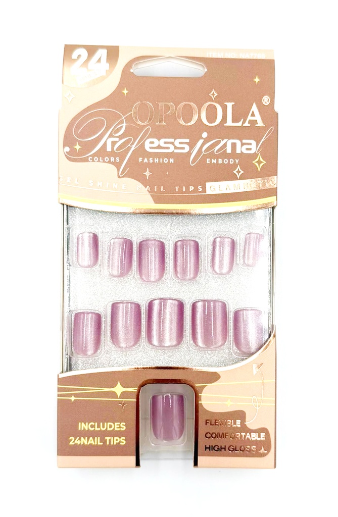 PRO COLLECTION NAIL CARE 24PCS CARD SOLID COLORS MULTI STYLE AND DESIGN CAT EYE 12 COLORS 12PK/DZ - 7785 - [MSRP: $5 PK]