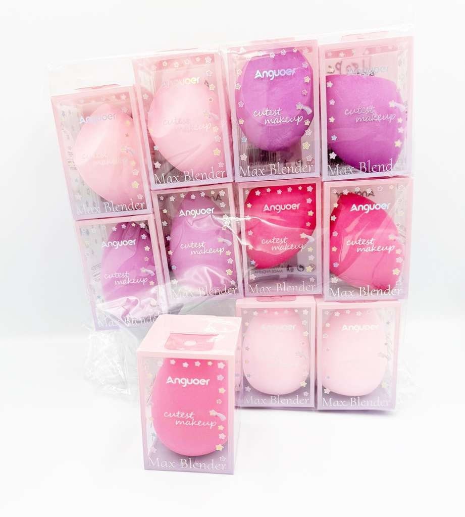 ANGUOER – BEAUTY SUPPLY & ACCESSORIES – JUMBO MAKEUP SPONGE BEAUTY BLENDER PUFF – 12CT – 06-76 – [MSRP: $2 EACH]   