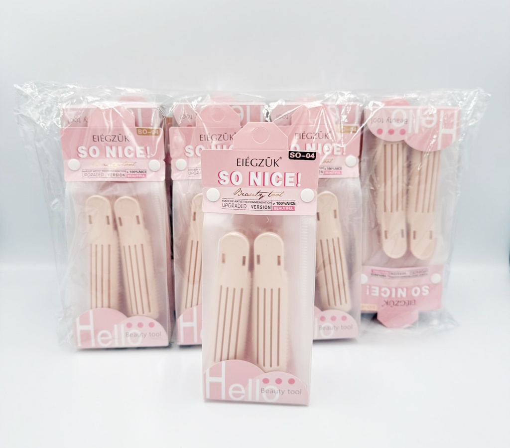 EIÉGZÜK  - HAIR ACCESSORIES HAIR VELCRO CLIP CURLERS / ROLLERS 2PCS/PK PLASTIC 12CT/DZ - 027 - [MSRP: $5 PK]