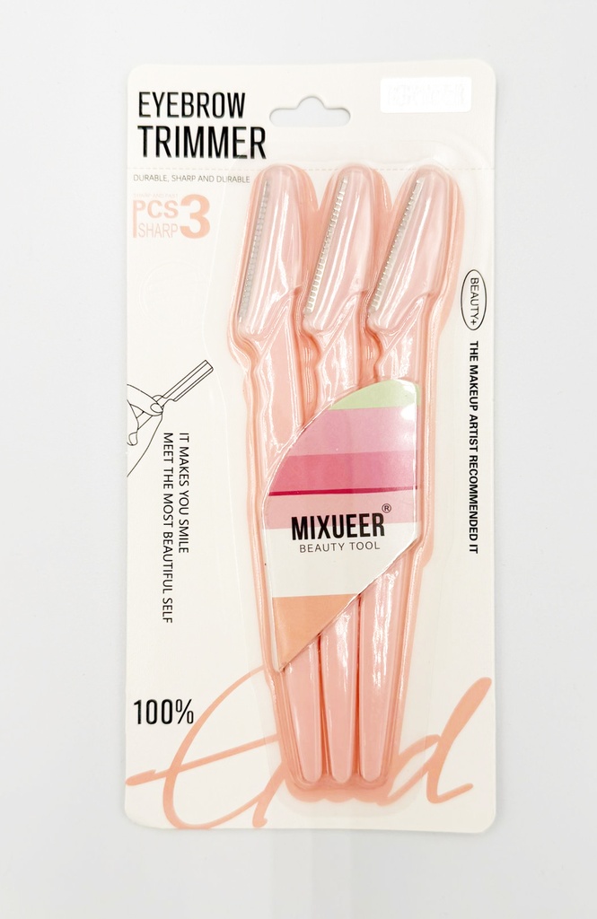 MIXUEER - GROOMING TRIMMERS 3PCS/PK STAINLESS STEEL 12CT/DZ - 85123 - [MSRP: $1.5 PK]