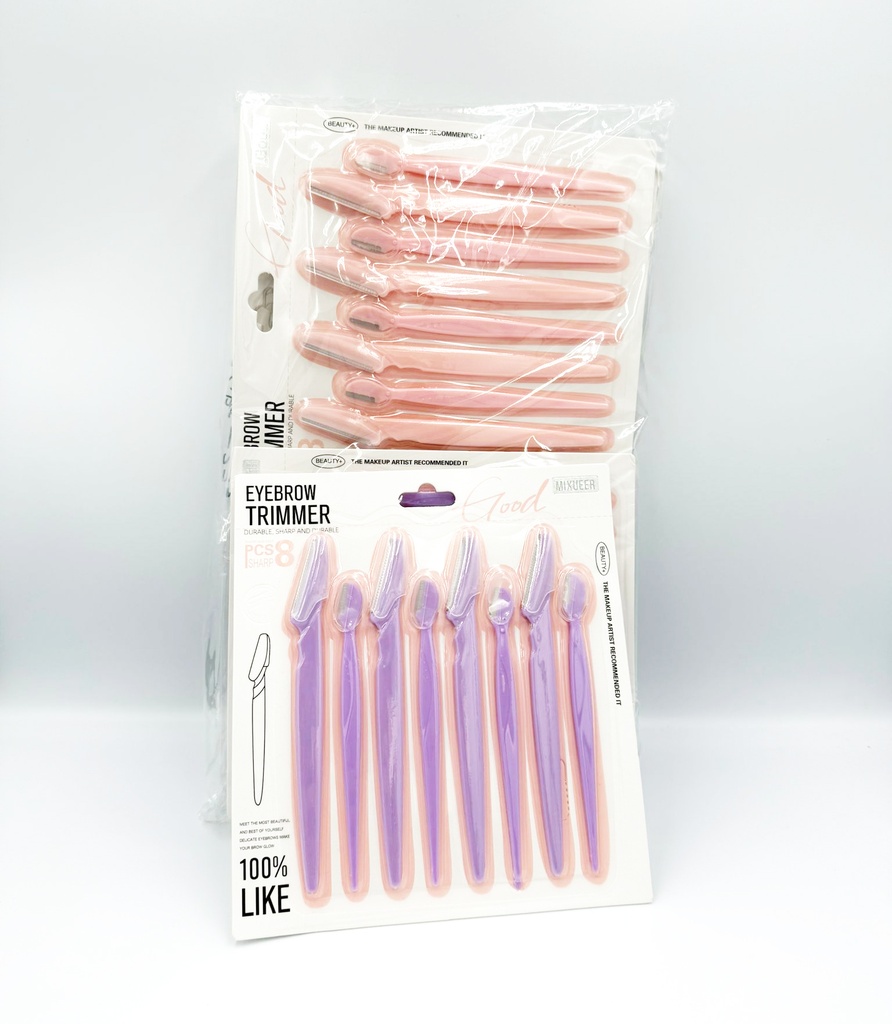 MIXUEER - GROOMING TRIMMERS 8PCS/PK LRG AND SML STAINLESS STEEL 12CT/DZ - 85061 - [MSRP: $3.75 PK]
