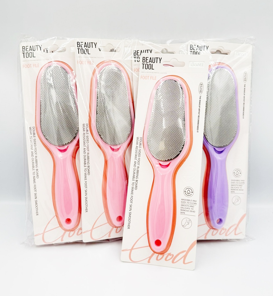MIXUEER - FOOT DEAD SKIN OR CALLUS REMOVER FILE 1 SIDED STAINLESS STEEL 12CT/DZ - 85298 - [MSRP: $3.75 PK]