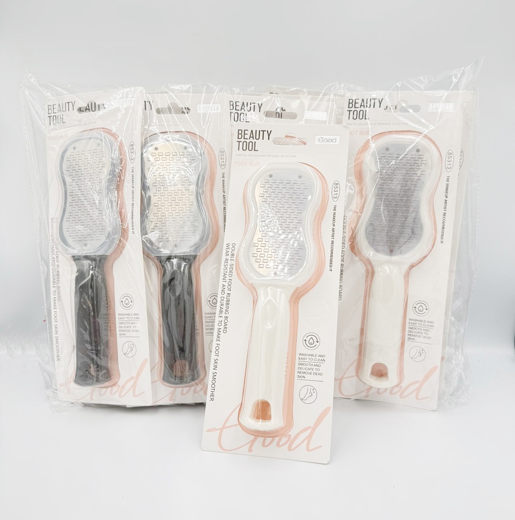 MIXUEER - FOOT DEAD SKIN OR CALLUS REMOVER FILE 1 SIDED STAINLESS STEEL MULTI COLOR 12CT/DZ - 85313 - [MSRP: $3.75 PK]