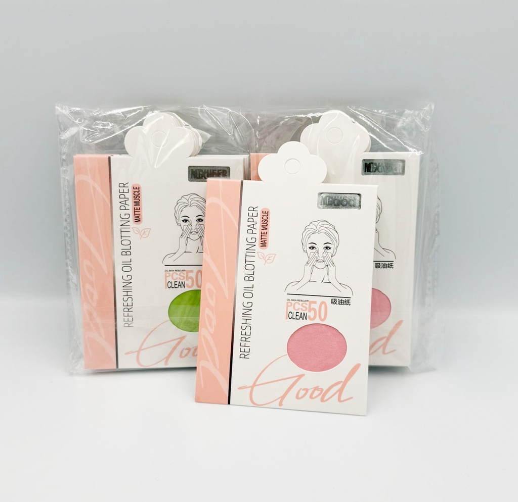 MIXUEER - REFRESHING OIL BLOTTING PAPER 50PCS/PK MATTE MUSCLE 12CT/DZ - 85040 - [MSRP: $1 PK]