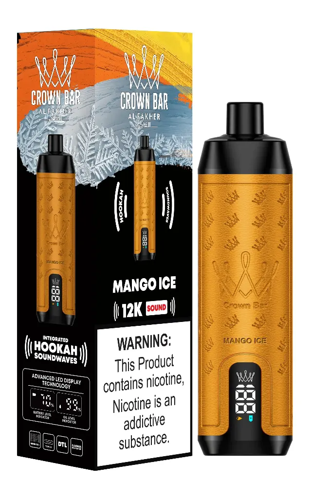 AL FAKHER – DISPOSABLE VAPE – NICOTINE ANALOGUES – CROWN BAR CRYSTAL V2 – 12K PUFF – METATINE EDITION – 18ML – VARIOUS FLAVORS – 5CT – [MSRP: $26.50 EACH]