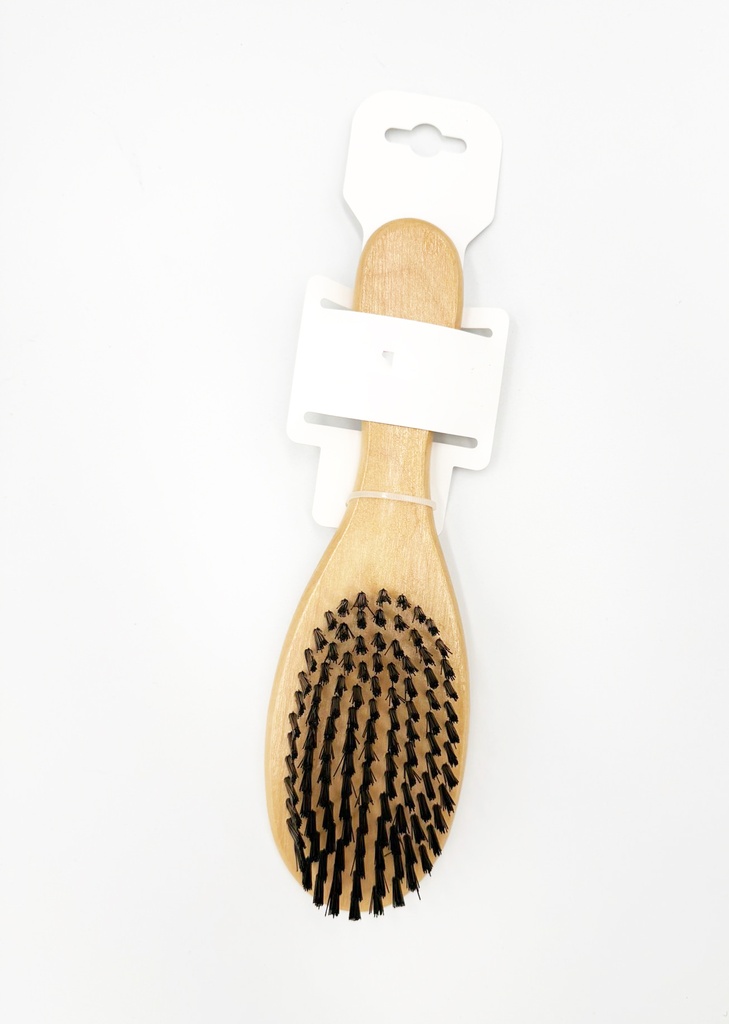 WOODEN – HAIR CARE ACCESSORIES OVAL CUSHION BRUSH – PADDLE HAIR BRUSH – NATURAL WOOD HANDLE – 1CT - 03-49 - [MSRP: $4]