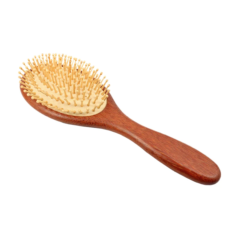 WOODEN – HAIR CARE ACCESSORIES OVAL CUSHION BRUSH – PADDLE HAIR BRUSH – NATURAL WOOD HANDLE – 1CT - 03-50 - [MSRP: $3]