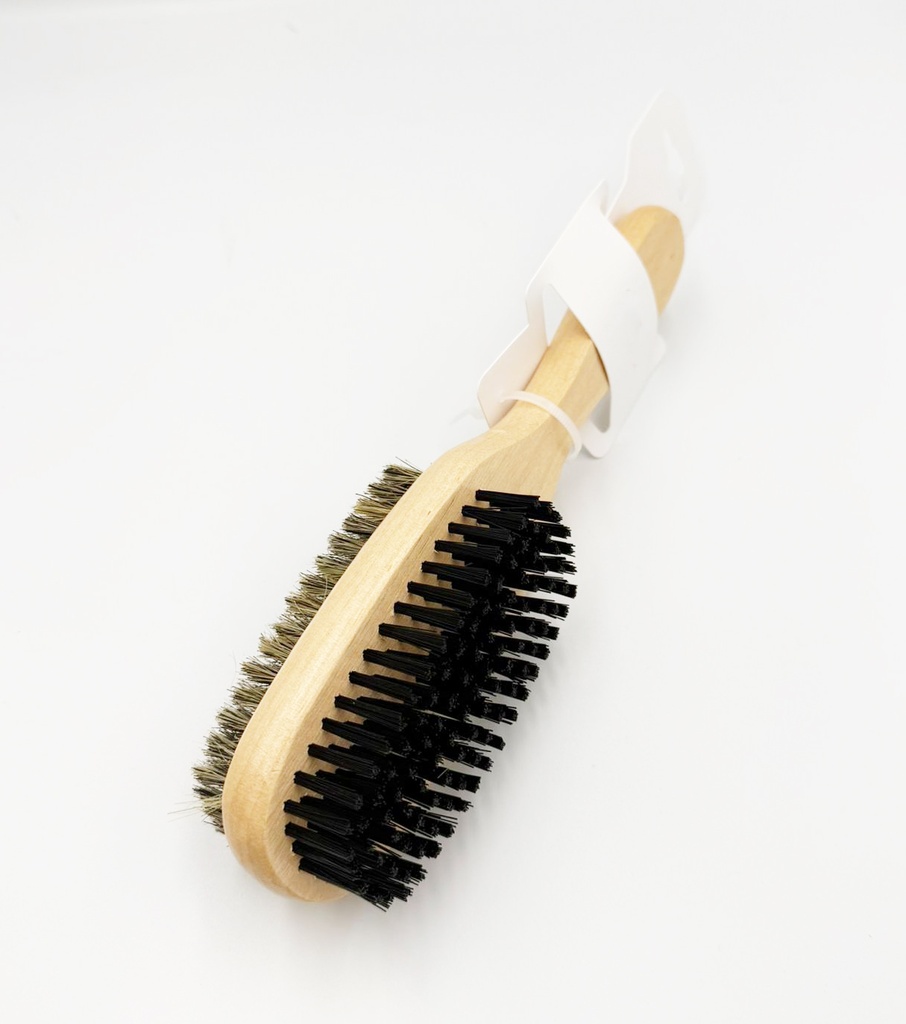 WOODEN – HAIR CARE ACCESSORIES DOUBLE SIDED BRUSH – SOFT & FIRM BRISTLES – NATURAL WOOD HANDLE – 1CT - 03-51 - [MSRP: $4]