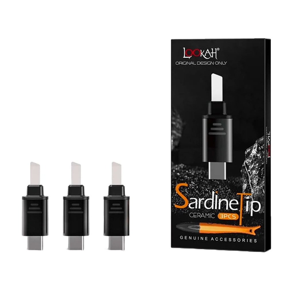 LOOKAH - SARDINE CERAMIC TIP COIL – WAX VAPORIZER – 3CT – LOOKAH - 117351 – [MSRP: $7 EACH]