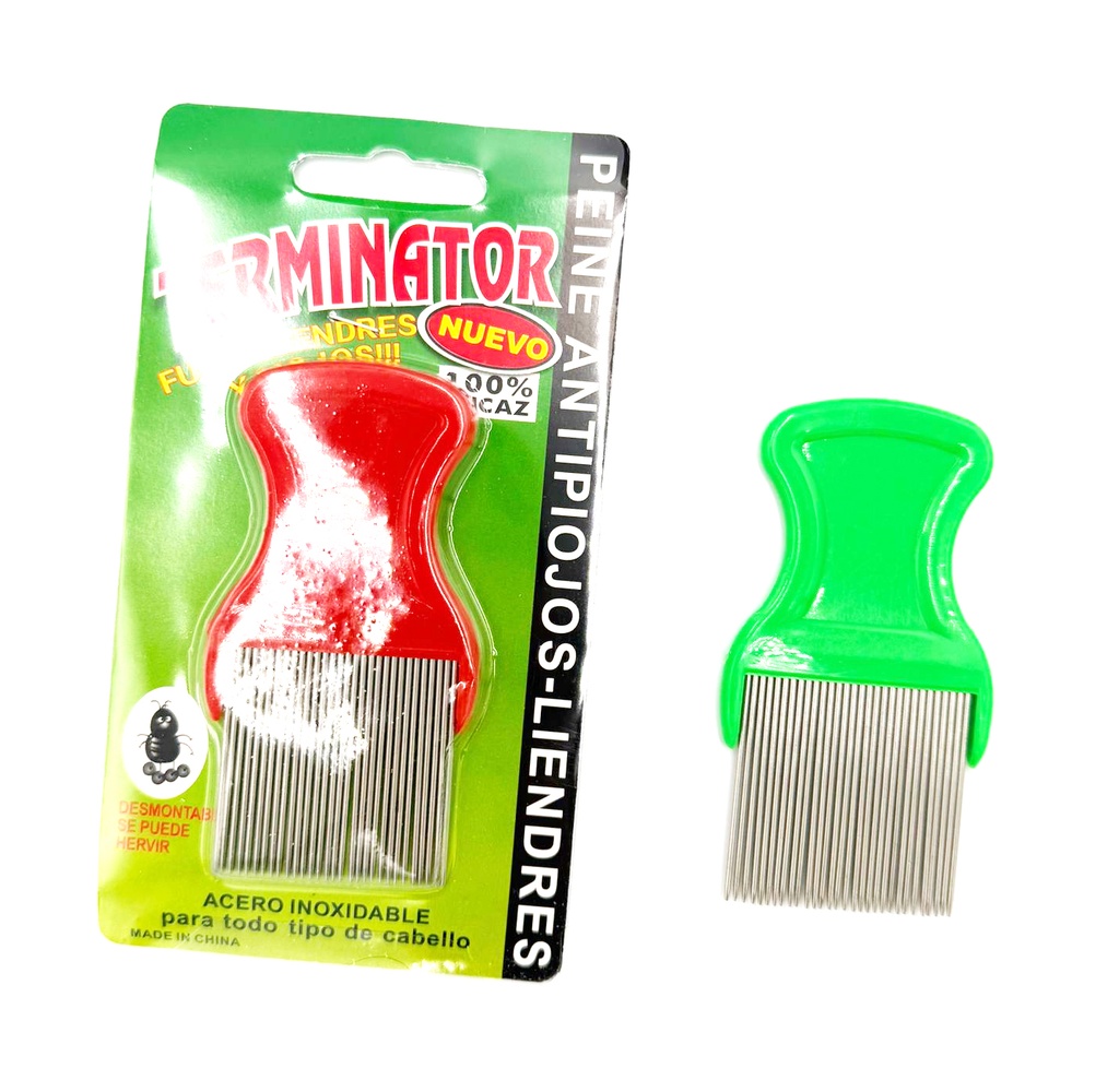 TERMINATOR – HAIR CARE ACCESSORIES LONG TEETH - STAINLESS STEEL LICE COMB – REMOVES NITS & LICE – YELLOW – 12CT - 03-57 - [MSRP: $1 EACH]