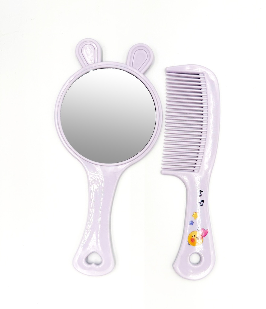 MEIMEI – HANDHELD MAKEUP MIRROR + COMB – CUTE BEAR EARS – ASSORTED PASTEL COLORS – 60CT - 24-3 - [MSRP: $1 EACH]