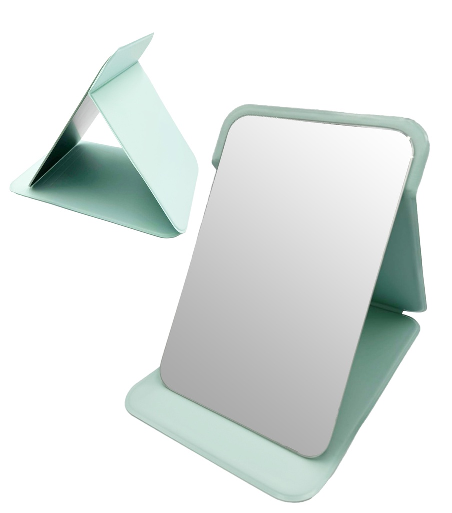 TABLETOP MIRROR – FOLDING VANITY STAND – PORTABLE TRAVEL MIRROR – BLUE – 24CT - 24-4 - [MSRP: $5 EACH]